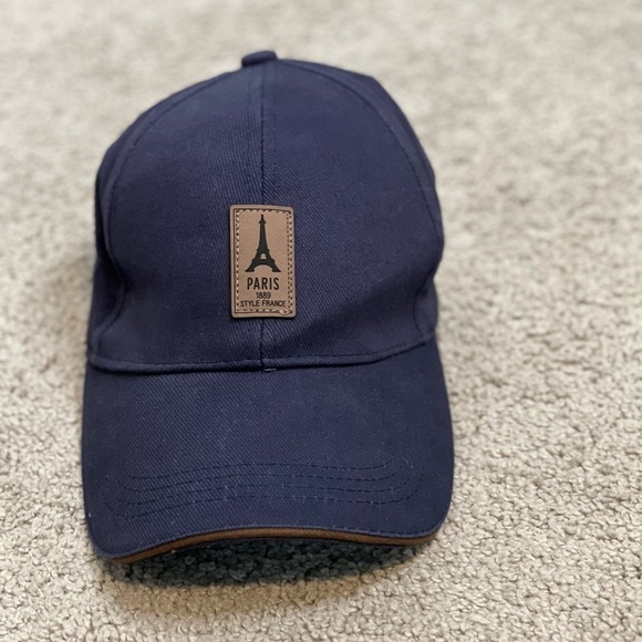 B. Ovet by Style France Paris Navy Blue Eiffel Tower Logo Baseball Cap Hat. - Picture 8 of 8